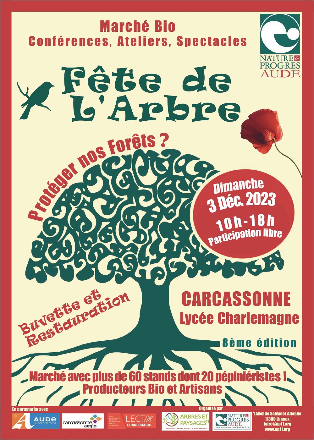 Affiche Fête Arbre Carcassonne 2023