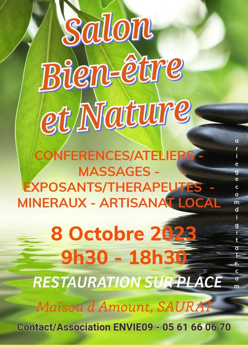 Affiche Salon Bien Etre Nature à Saurat 8 Octobre 2023